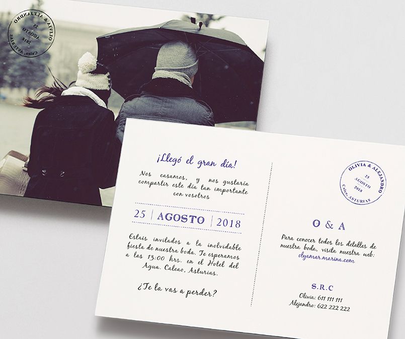 Ideas para los textos de invitaciones de boda Marmarina