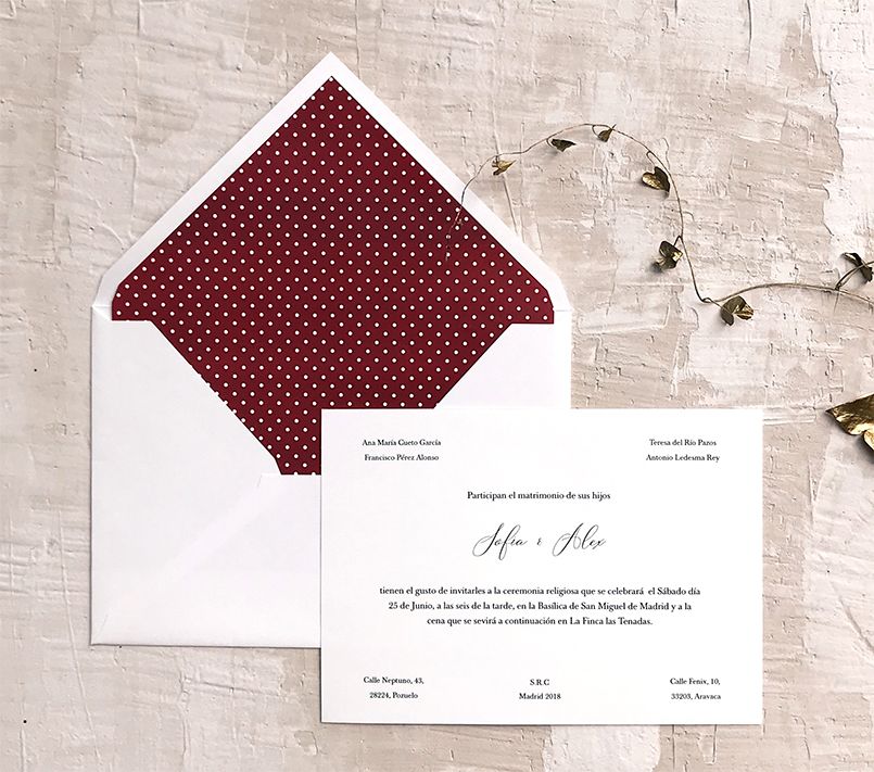 Invitaciones de Boda Clásicas Marmarina