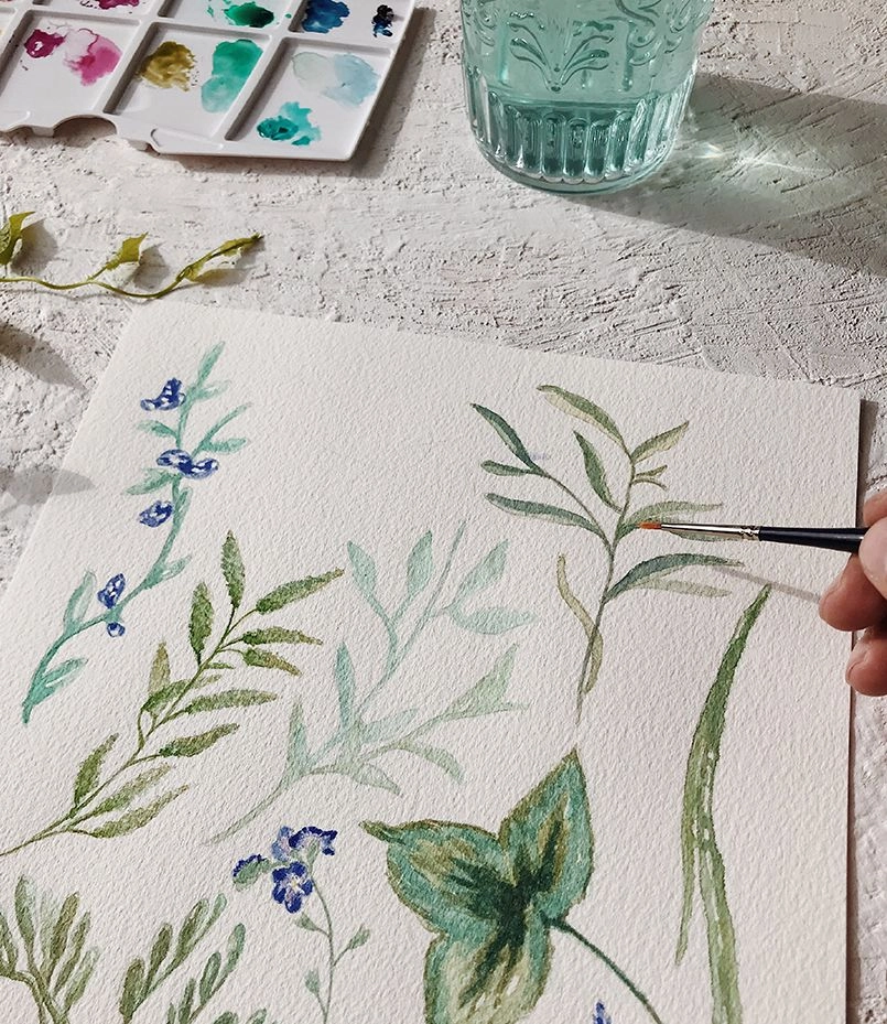 Invitaciones de boda acuarela Marmarina