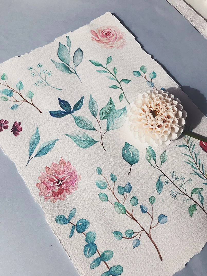 Invitaciones de boda creativas en acuarela Marmarina