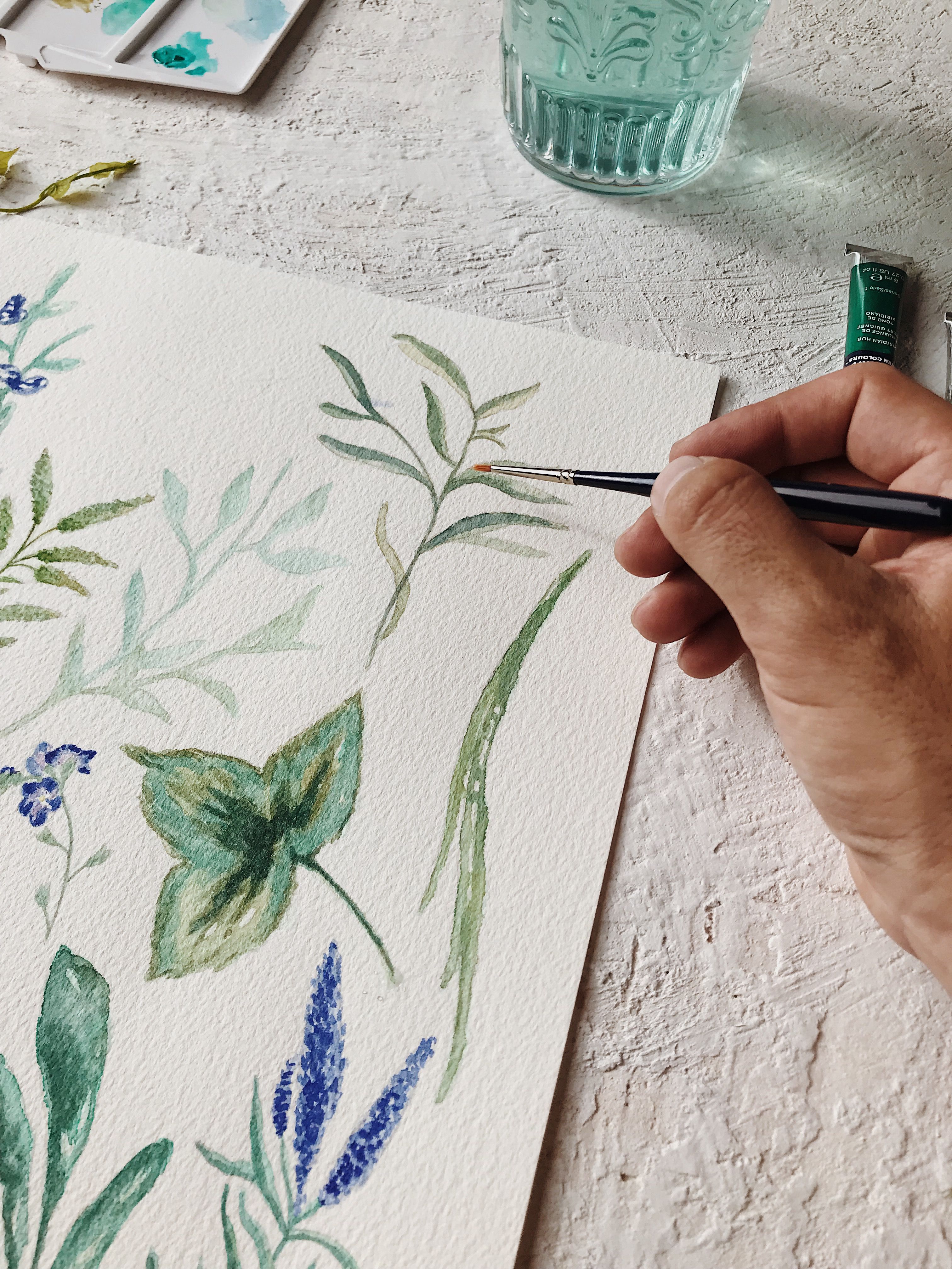 Invitiaciones de boda originales personalizadas en acuarela Marmarina