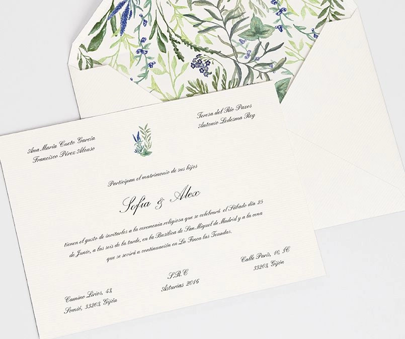 Textos clásicos para invitaciones de boda Marmarina