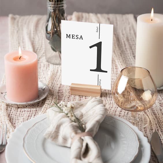 Números de mesa